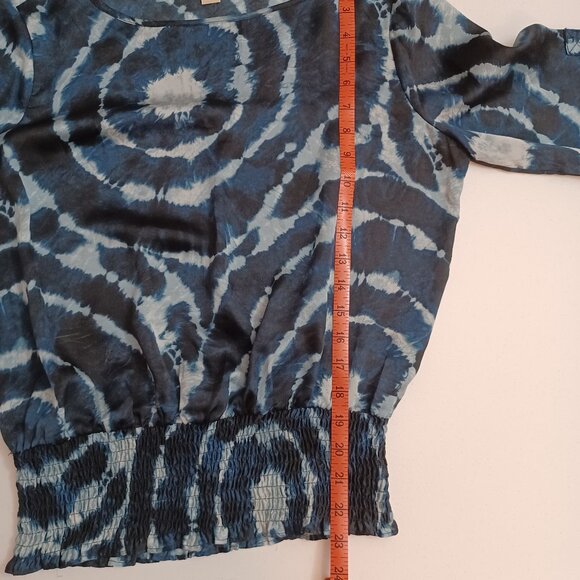 Women's Michael Kors Blue Tie Dye Blouse Size Small - Picture 9 of 9